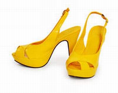 chaussures talon jaune